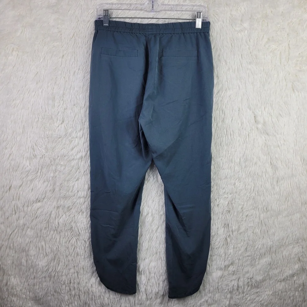 Marine Layer Allison Pant Teal Green Modal Blend Tapered Tulip Hem Small